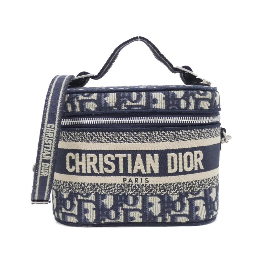 Christian Dior DIOR OBLIQUE Travel Small Vanity S5529VRIW Handbag: --- Catalog ---Category: SizeSize (HxWxD): 14cm x 18cm x 10cm / 5.51'' x 7.08'' x 3.93''Category: DesignType: HandbagColor: BlueGender: WomenMaterial: Canvas Hardware Color: SilverCategory: