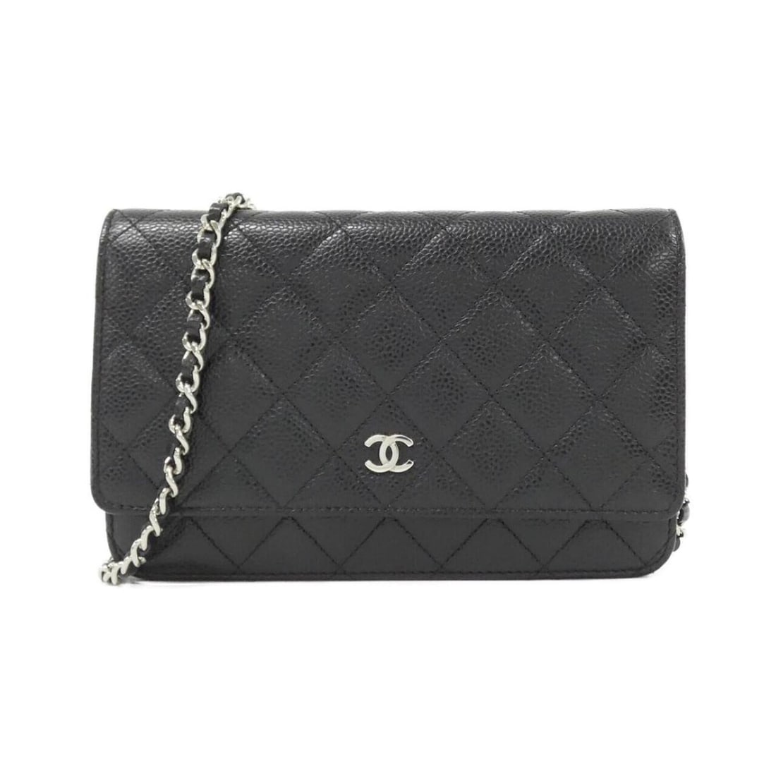 Chanel Timeless Classic Line 33814 Wallet Chain: --- Catalog ---Category: SizeSize (HxWxD): 12cm x 19cm x 4cm / 4.72'' x 7.48'' x 1.57''Category: DesignType: Chain/Shoulder walletColor: BlackGender: WomenMaterial: Grained Calfskin Category: