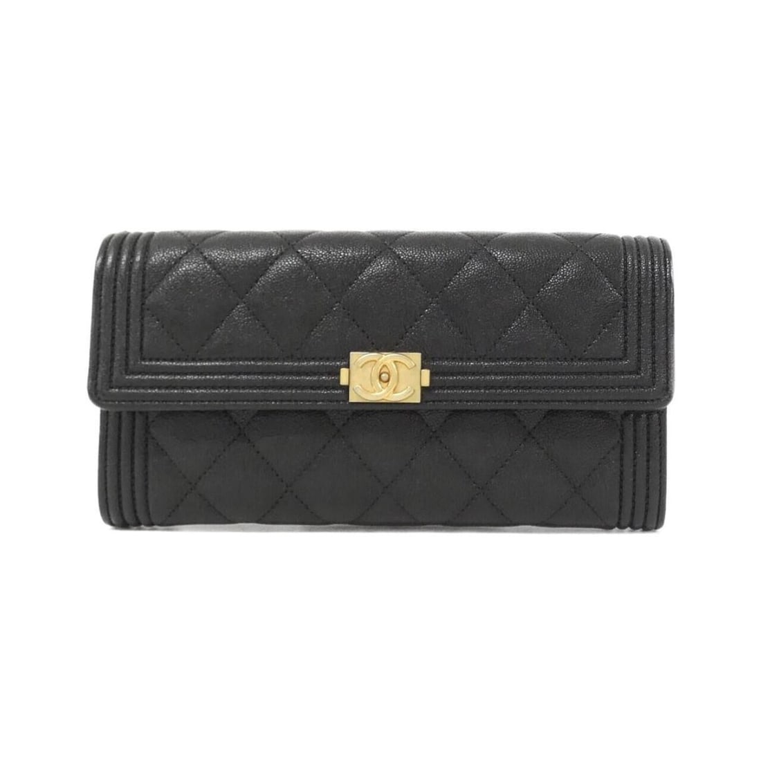 Chanel Boy line 80286 wallet: --- Catalog ---Category: SizeSize (HxWxD): 11cm x 20cm x 3cm / 4.33'' x 7.87'' x 1.18''Category: DesignType: Wallet (bi-fold)Color: BlackGender: WomenMaterial: Grained Calfskin Category: GeneralMPN: 8