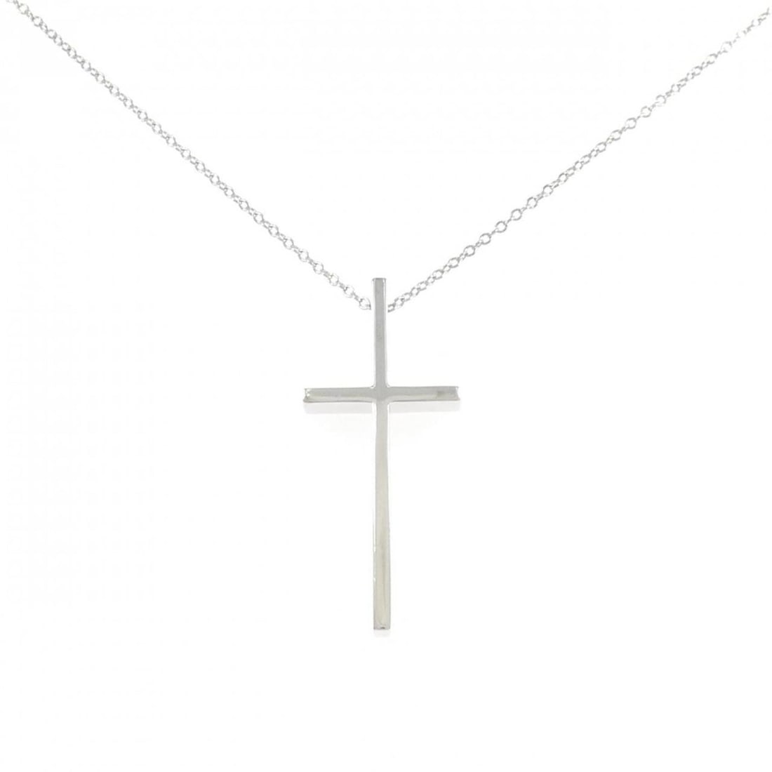 Tiffany Cross Necklace: --- Catalog ---Category: SizePendant Size: 30.3mm x 13.3mm / 1.19'' x 0.52''Neck Circumference: 52 cm / 20.47''Category: DesignGender: WomenMaterial: White gold (18K)Pendant Type: PendantNecklace