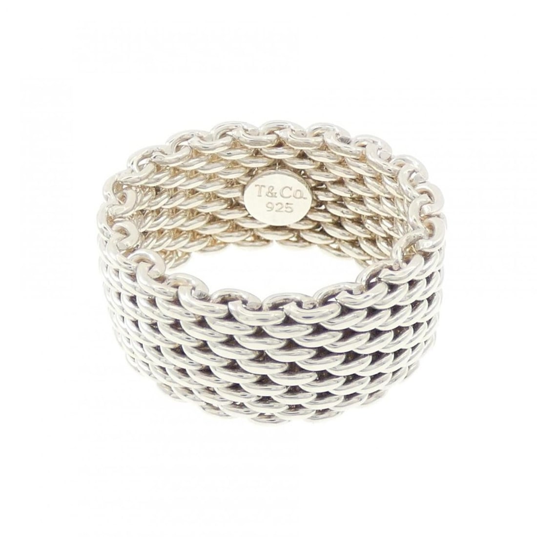 Tiffany Somerset Ring: --- Catalog ---Category: SizeJP Size: 10US Size: 5.5Category: DesignType: Band ringGender: WomenMaterial: Silver 925Category: GeneralBrand: Tiffany--- Item List ---Section: ConditionRanking: Rank SA