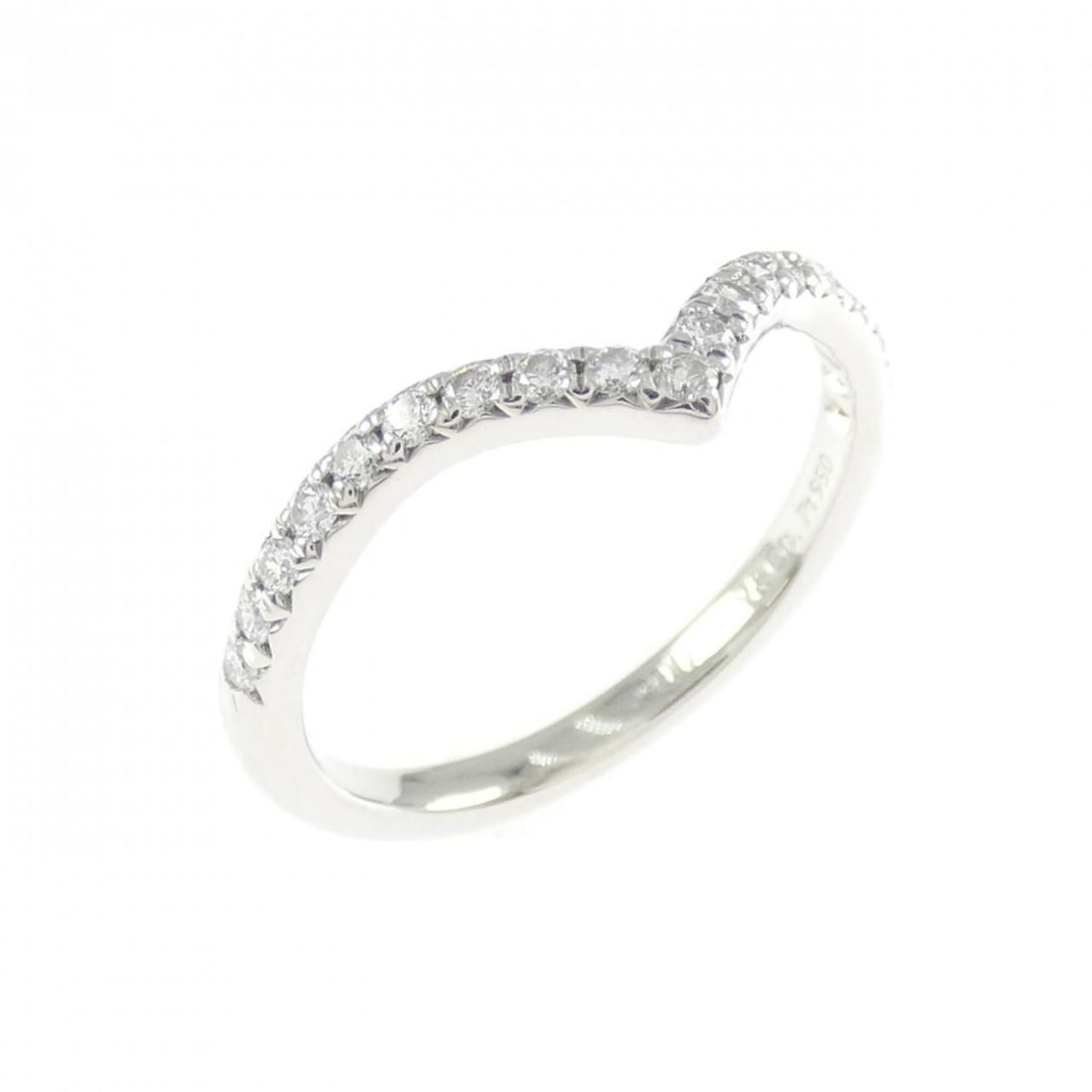 Tiffany Soleste V-Band Ring: --- Catalog ---Category: SizeJP Size: 7US Size: 4Category: DesignType: Band ringGender: WomenMaterial: Platinum 950Category: GeneralBrand: Tiffany--- Item List ---Section: ConditionRanking: Rank SA