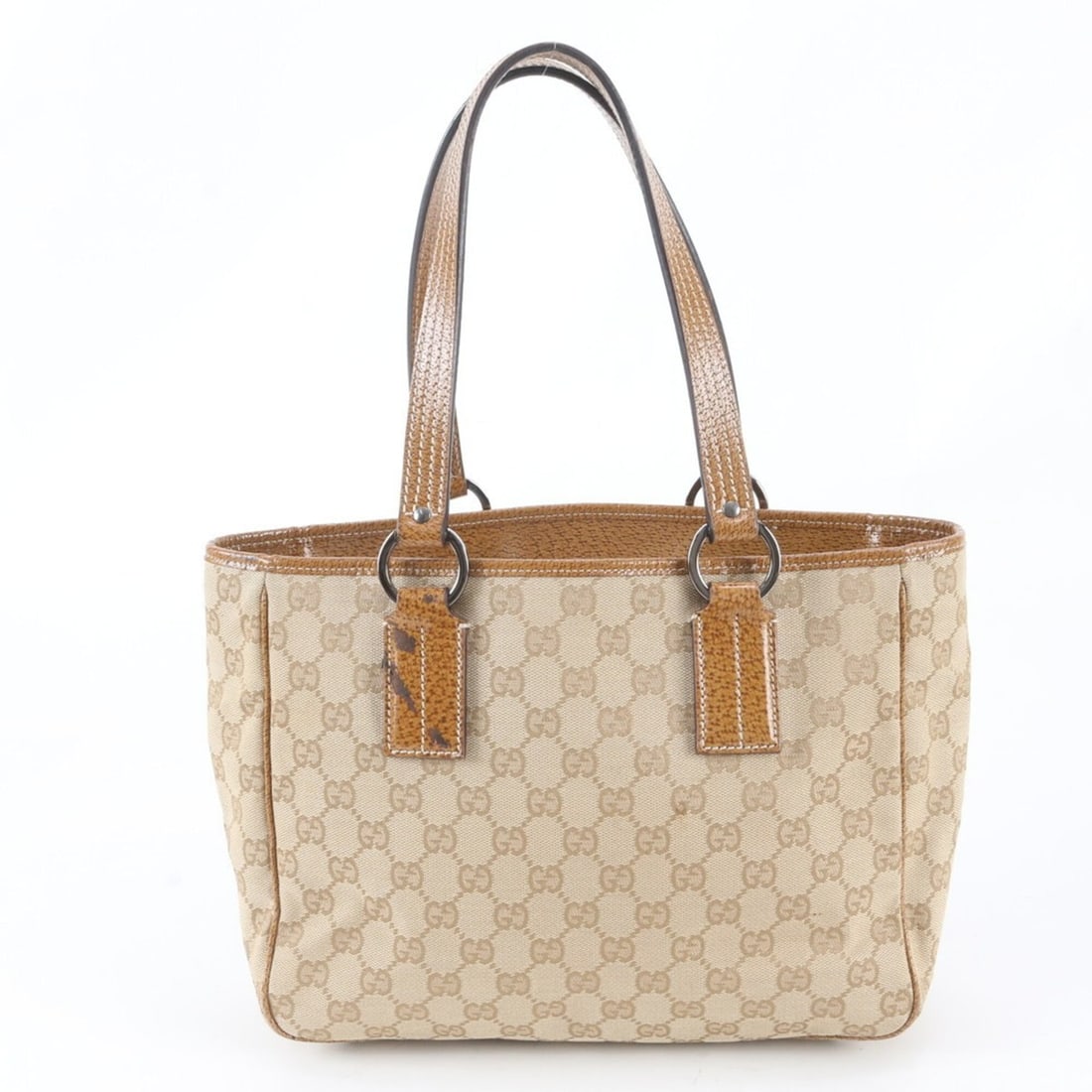 Gucci GG Canvas 113019 Leather Tote Bag Handbag Shoulder Brown Women's: --- Catalog ---Category: SizeSize (HxWxD): 21cm x 28cm x 10cm / 8.26'' x 11.02'' x 3.93''Handle Length: 51cm / 20.07''Category: DesignType: Handbag, Tote bagColor: CamelGender: WomenMaterial: Leather 