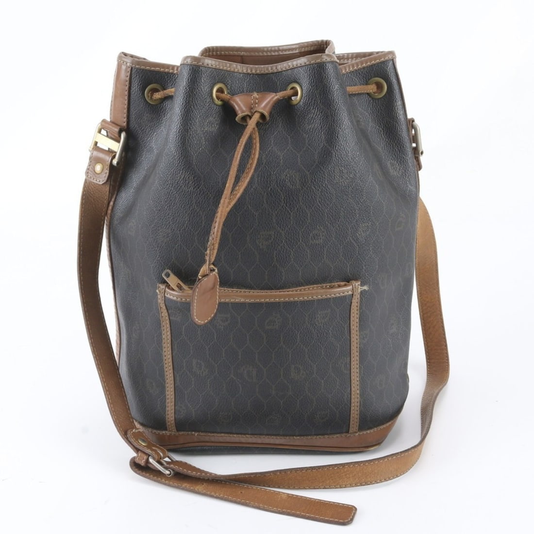 Christian Dior Honeycomb Leather Shoulder Bag Crossbody Tote for Women: --- Catalog ---Category: SizeSize (HxWxD): 33cm x 24cm x 15cm / 12.99'' x 9.44'' x 5.9''Strap Length: 116cm / 45.66''Category: DesignType: Shoulder bag, Tote bagColor: Dark brownGender: WomenMaterial: