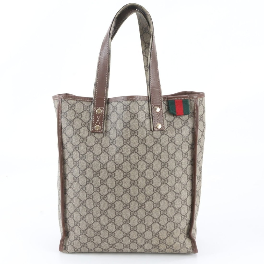 Gucci GG Supreme 211135 Leather Tote Bag Handbag Shoulder for Men: --- Catalog ---Category: SizeSize (HxWxD): 35cm x 30cm x 10cm / 13.77'' x 11.81'' x 3.93''Handle Length: 45cm / 17.71''Category: DesignType: Handbag, Tote bagColor: BrownGender: MenMaterial: Leather ,
