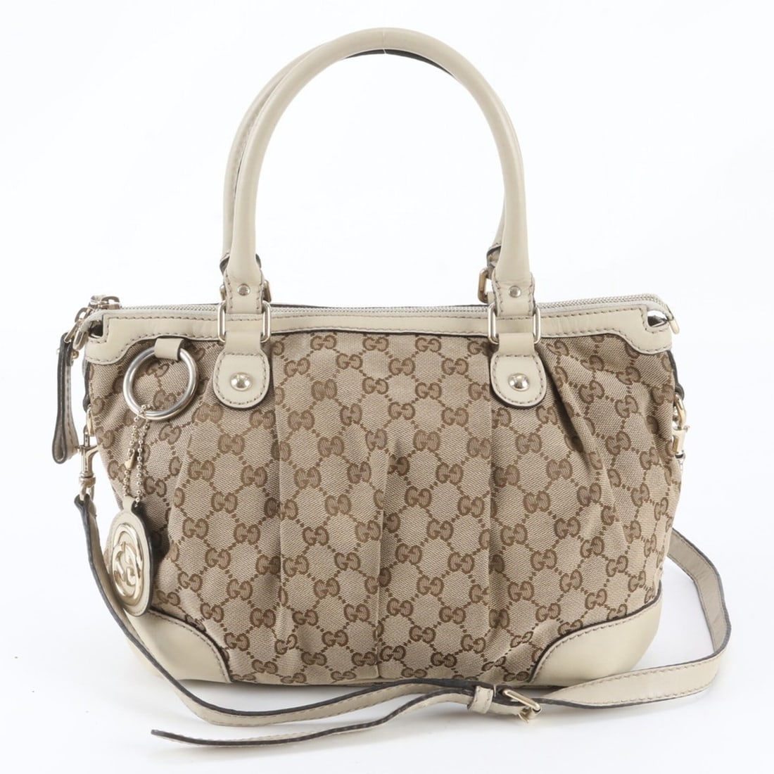 Gucci GG Canvas Sukey 247902 Leather 2-Way Shoulder Bag, Handbag, Tote Bag for Women: --- Catalog ---Category: SizeSize (HxWxD): 23cm x 28cm x 12cm / 9.05'' x 11.02'' x 4.72''Strap Length: 100cm / 39.36''Handle Length: 40cm / 15.74''Category: DesignType: Handbag, Shoulder bag, Tote bag