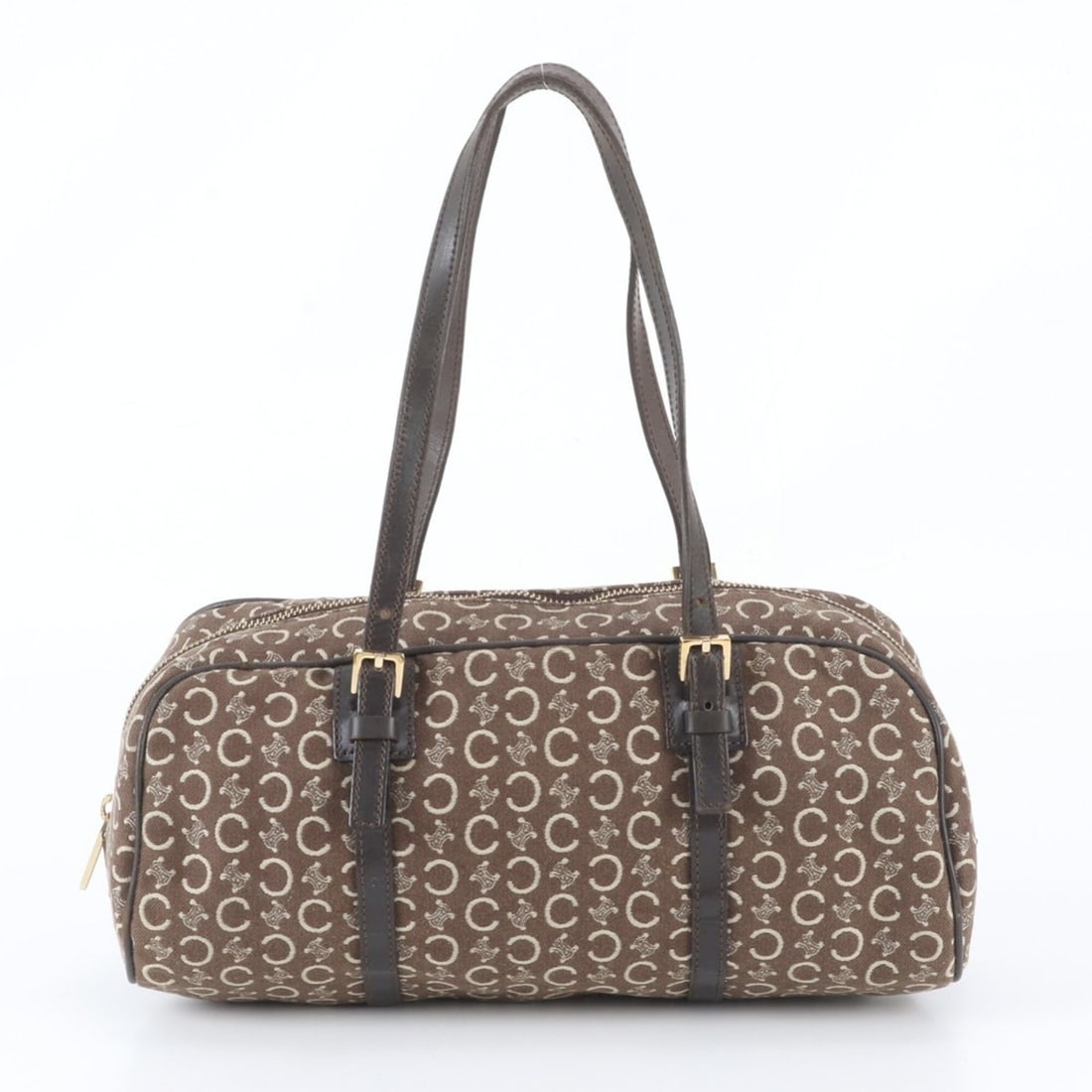 Celine C Macadam Leather Shoulder Bag Tote Handbag Brown Brand Women's: --- Catalog ---Category: SizeSize (HxWxD): 15cm x 30cm x 12cm / 5.9'' x 11.81'' x 4.72''Strap Length: 50cm / 19.68''Category: DesignType: Shoulder bag, Tote bagColor: BrownGender: WomenMaterial: Leath