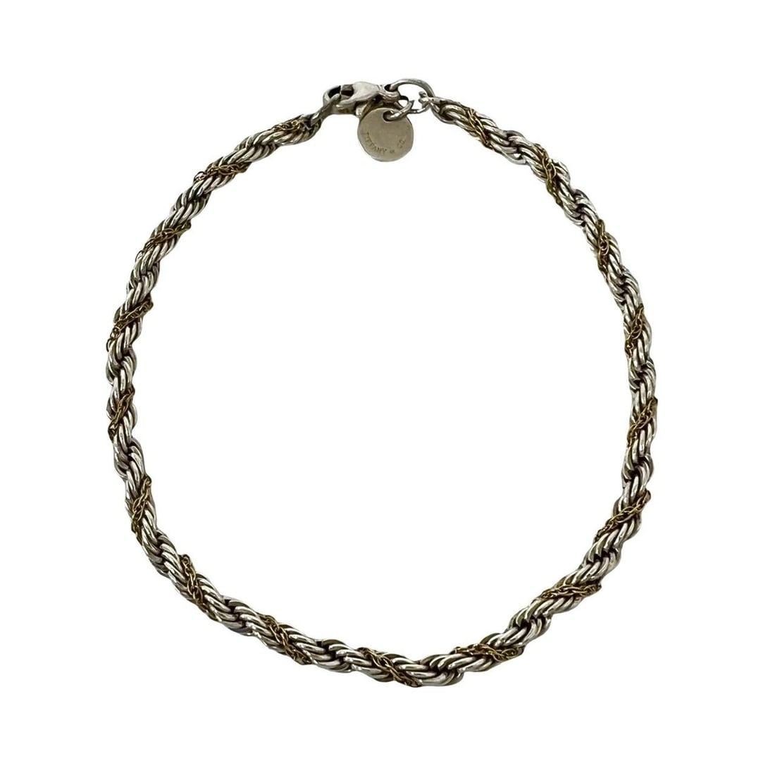 TIFFANY&Co. Tiffany Twist Rope Bracelet, Sterling Silver 925, 18K Yellow Gold, Accessory, Silver,: --- Catalog ---Category: SizeLength: 18cm / 7.08''Category: DesignType: Charm braceletColor: Gold, SilverGender: WomenMaterial: Silver 925, Yellow gold (18K)Category: GeneralBrand: Tiffany--- Item Lis