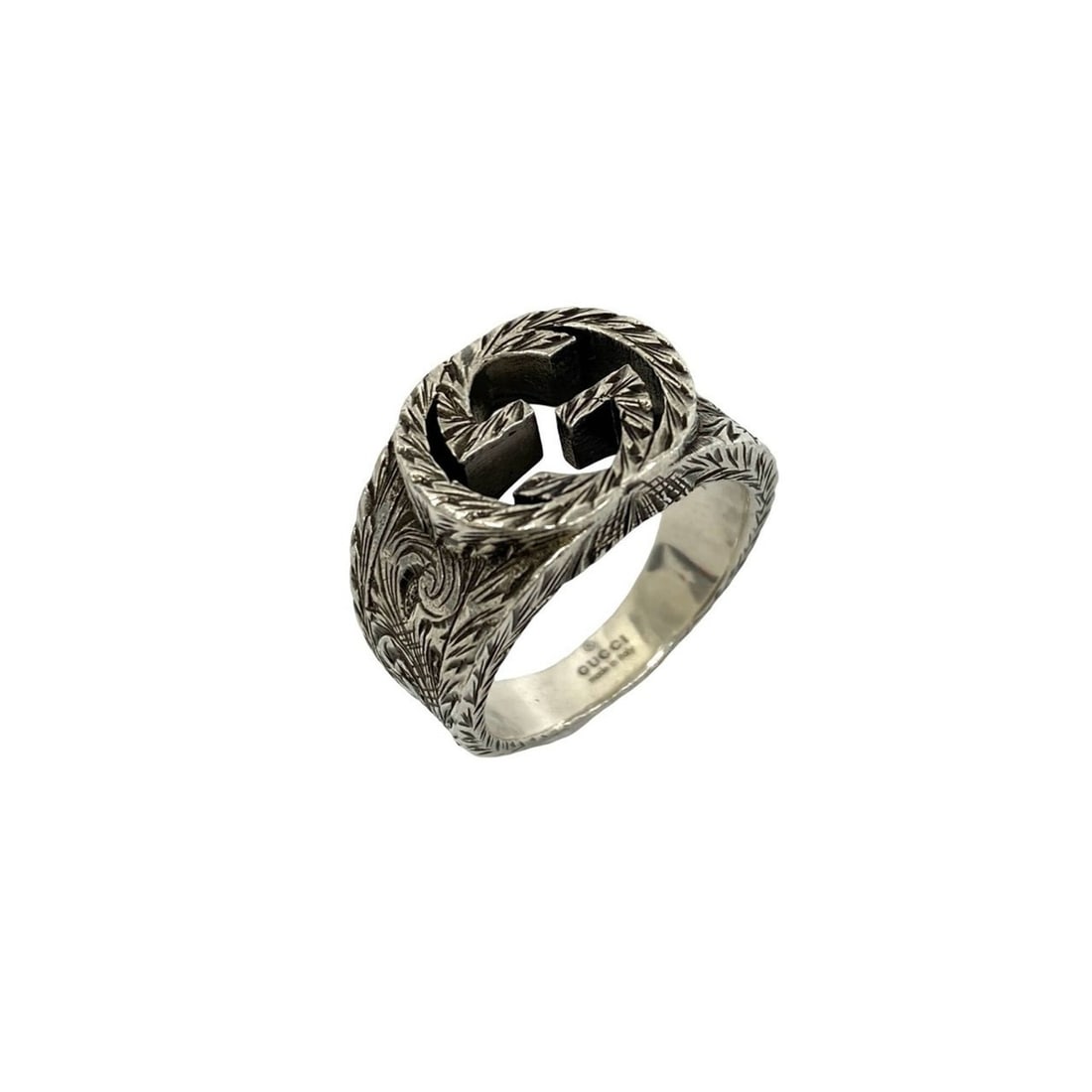 GUCCI Arabesque Ring, Sterling Silver 925, Men's Accessory, Item Number 35635 (1 of 7)