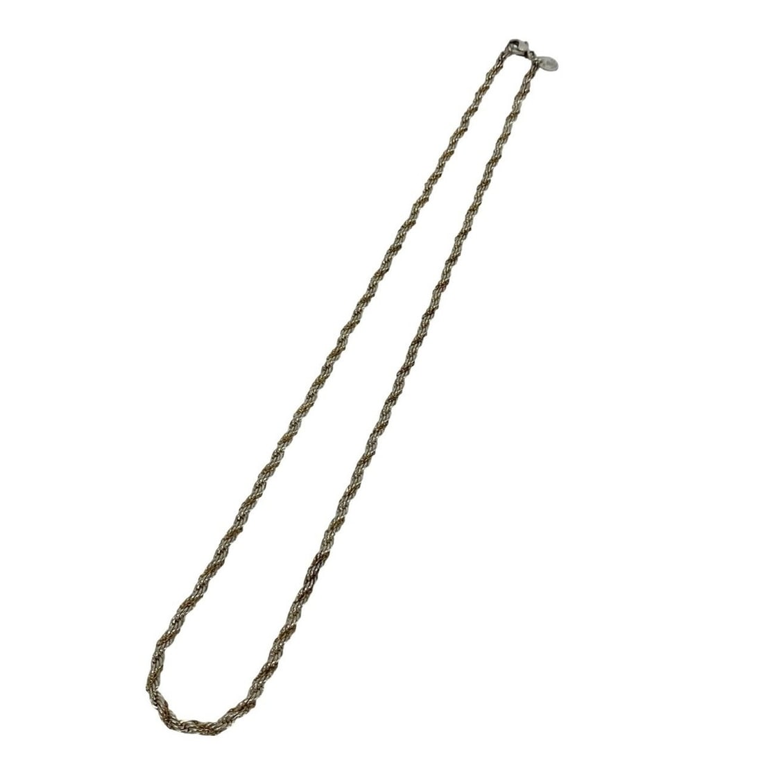 TIFFANY&Co. Tiffany Twist Rope Necklace, Sterling Silver 925, 18K Yellow Gold, Accessory, 46161: --- Catalog ---Category: SizeNeck Circumference: 45.5 cm / 17.91''Category: DesignColor: Gold, SilverGender: WomenMaterial: Silver 925, Yellow gold (18K)Necklace Type: NecklaceCategory: GeneralBrand: 