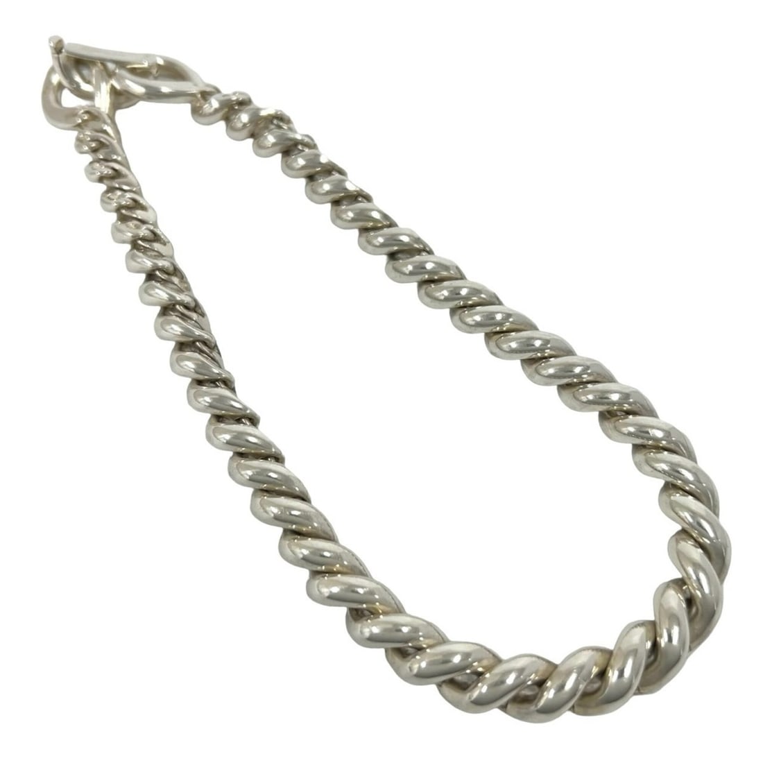 HERMES Vintage Torsade MM Necklace, Sterling Silver 925, Accessory, Choker, Silver, Item Number (1 of 20)