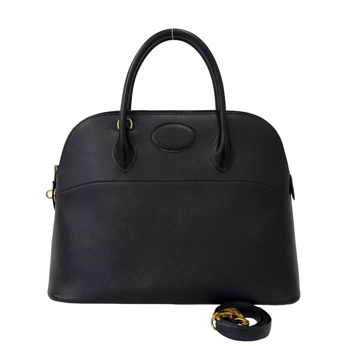 HERMES Vintage Bolide 35 Veau Chamonix 2-way Shoulder Bag/Handbag Black 619-1: --- Catalog ---Category: SizeSize (HxWxD): 26cm x 36.5cm x 14cm / 10.23'' x 14.37'' x 5.51''Category: DesignType: Handbag, Shoulder bagColor: BlackGender: WomenMaterial: Chamonix leather Category: Gen