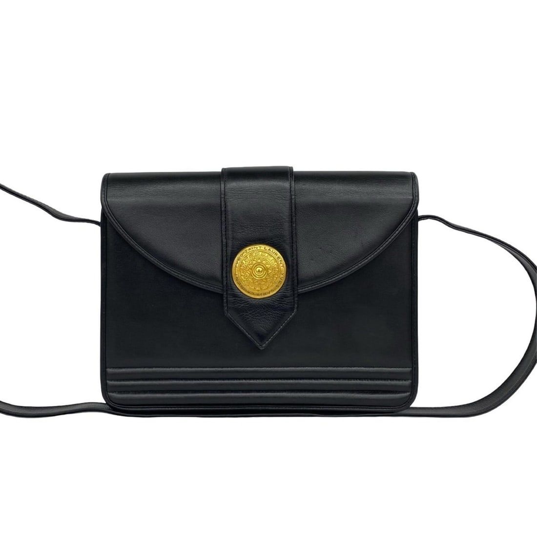 YVES SAINT LAURENT Vintage Leather Shoulder Bag/Sacoche with Engraved Logo and Hardware, Black,: --- Catalog ---Category: SizeSize (HxWxD): 20.5cm x 26cm x 5cm / 8.07'' x 10.23'' x 1.96''Category: DesignType: Shoulder bagColor: BlackGender: WomenMaterial: Leather Category: GeneralBrand: Yves Sain