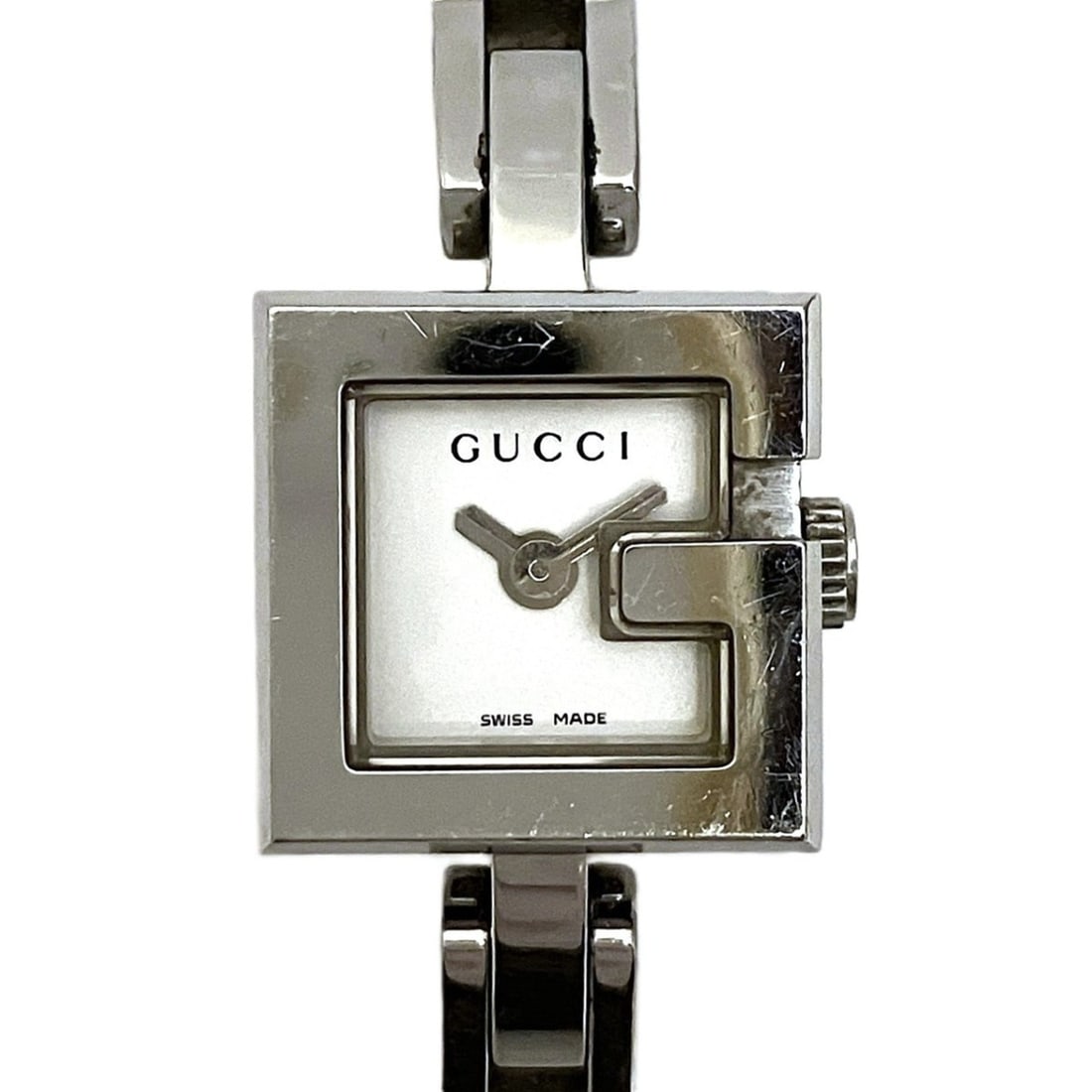 Gucci G-Mini watch, total weight 23.6g, stainless steel, quartz movement, silver dial, 120 (1 of 9)
