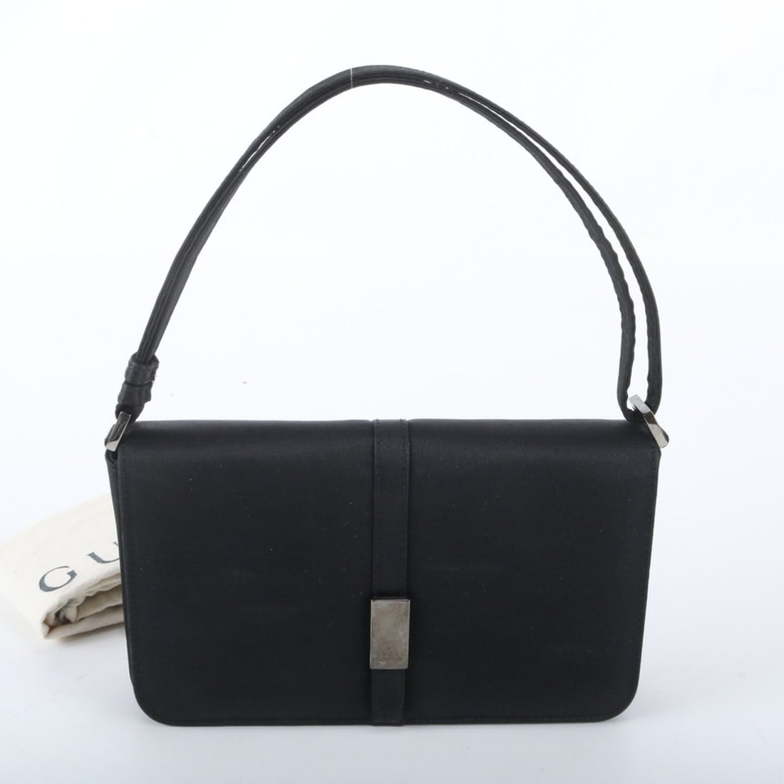 Gucci handbag tote bag, black with silver hardware, for women.: --- Catalog ---Category: SizeSize (HxWxD): 12cm x 19cm x 3cm / 4.72'' x 7.48'' x 1.18''Handle Length: 37cm / 14.56''Category: DesignType: Handbag, Tote bagColor: BlackGender: WomenCategory: GeneralBra