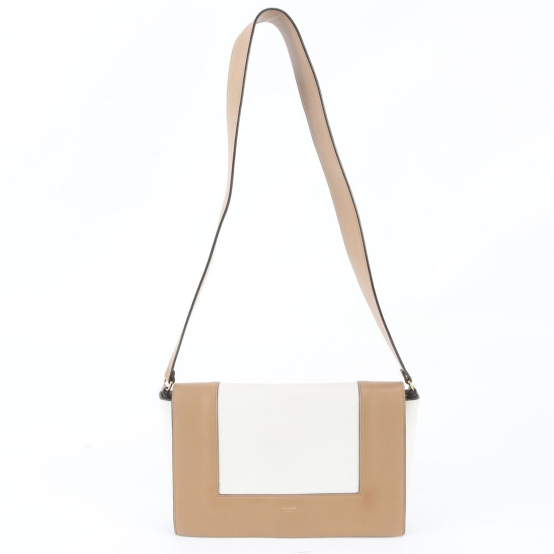 Celine Frame Medium Leather Shoulder Bag, Crossbody Handbag, Tote Bag for Women: --- Catalog ---Category: SizeSize (HxWxD): 17cm x 25cm x 9cm / 6.69'' x 9.84'' x 3.54''Strap Length: 88cm / 34.64''Category: DesignType: Shoulder bagColor: Beige, WhiteGender: WomenMaterial: Leather C