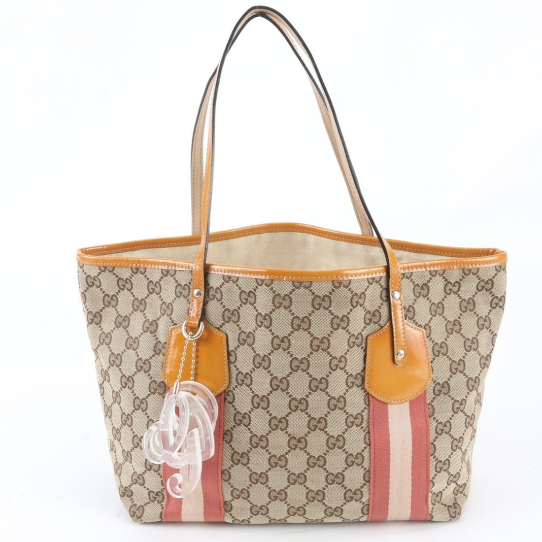 Gucci GG Canvas Jolie 211971 Leather Tote Bag Handbag Shoulder Brown Women's: --- Catalog ---Category: SizeSize (HxWxD): 22cm x 27cm x 14cm / 8.66'' x 10.62'' x 5.51''Handle Length: 48cm / 18.89''Category: DesignType: Handbag, Tote bagColor: BrownGender: WomenMaterial: Leather 