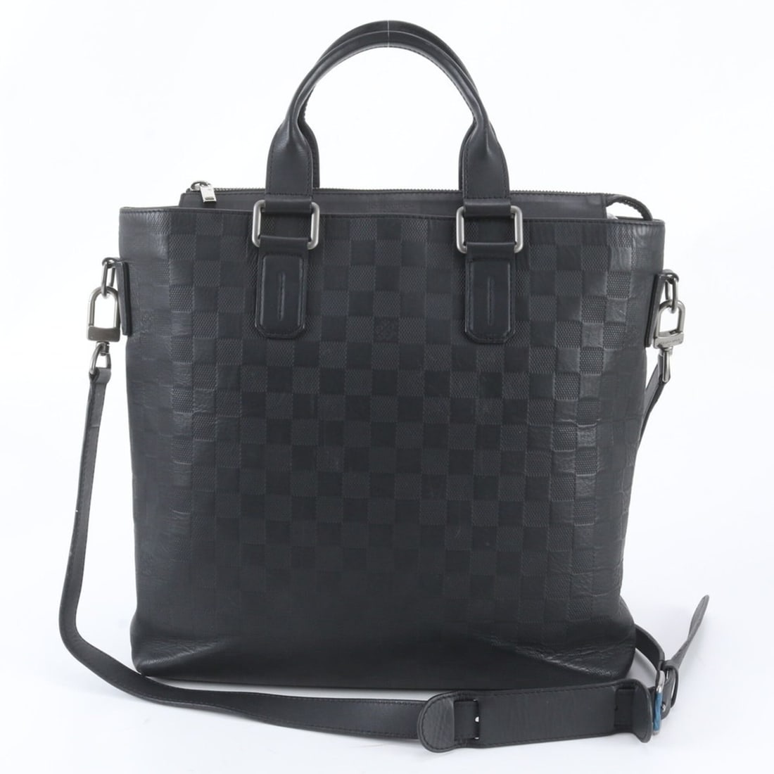 Louis Vuitton Damier Infini Daily N41561 Leather 2-Way Handbag Shoulder Bag for Men: --- Catalog ---Category: SizeSize (HxWxD): 33cm x 33cm x 8cm / 12.99'' x 12.99'' x 3.14''Strap Length: 125cm / 49.21''Handle Length: 40cm / 15.74''Category: DesignType: HandbagColor: OnyxStyle: Everyd