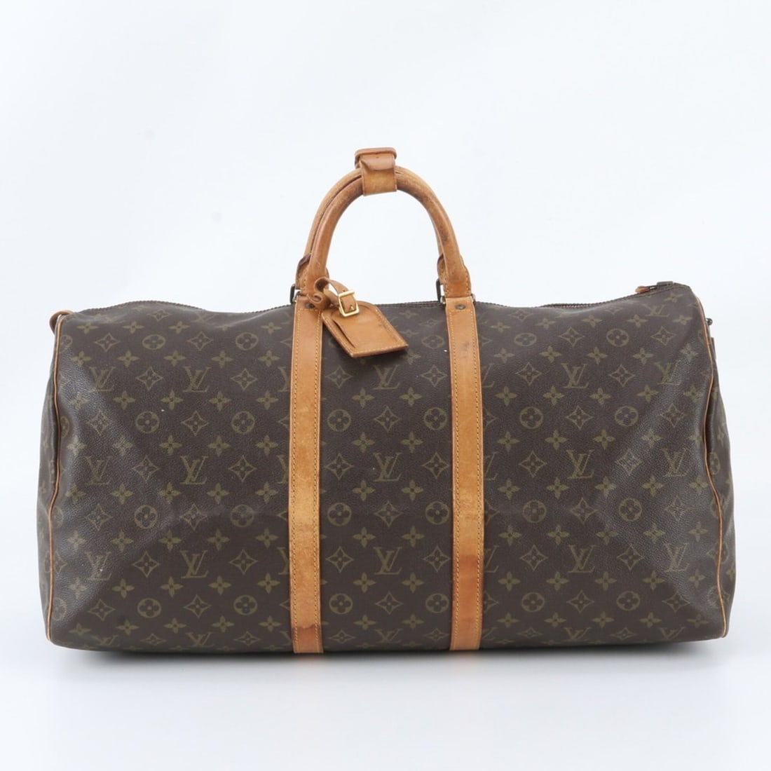 Louis Vuitton Monogram Keepall 60 M41422 Leather Boston Handbag Tote Bag Carry-on for Men: --- Catalog ---Category: SizeSize (HxWxD): 25cm x 60cm x 28cm / 9.84'' x 23.62'' x 11.02''Handle Length: 32cm / 12.59''Category: DesignType: Boston bagColor: BrownGender: Men,WomenMaterial: Monogram C