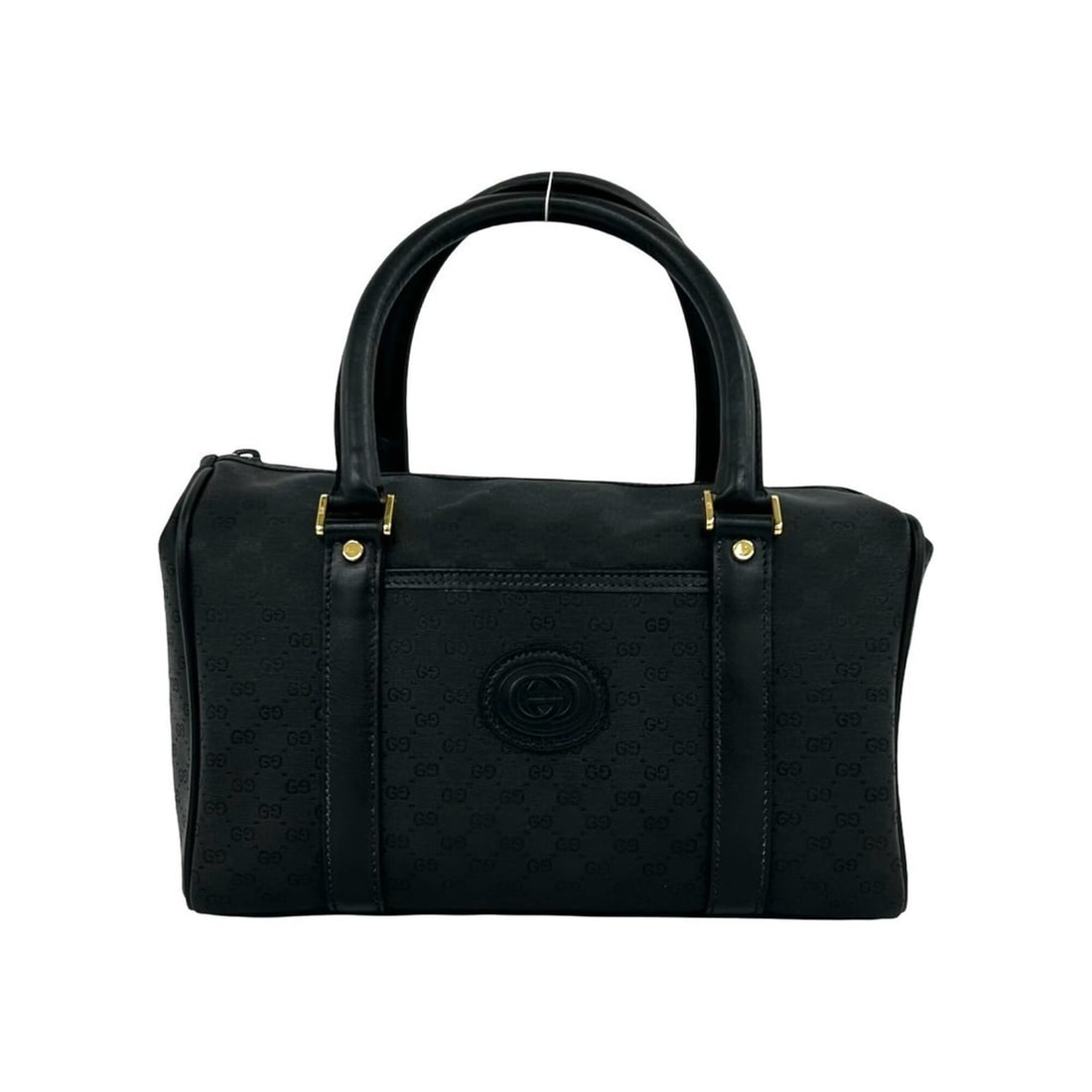 GUCCI Vintage Micro GG Logo Leather Handbag Mini Boston Bag Black 822-4: --- Catalog ---Category: SizeSize (HxWxD): 17cm x 24cm x 12cm / 6.69'' x 9.44'' x 4.72''Category: DesignType: Boston bag, HandbagColor: BlackGender: WomenMaterial: PVC , Leather Category: GeneralBrand