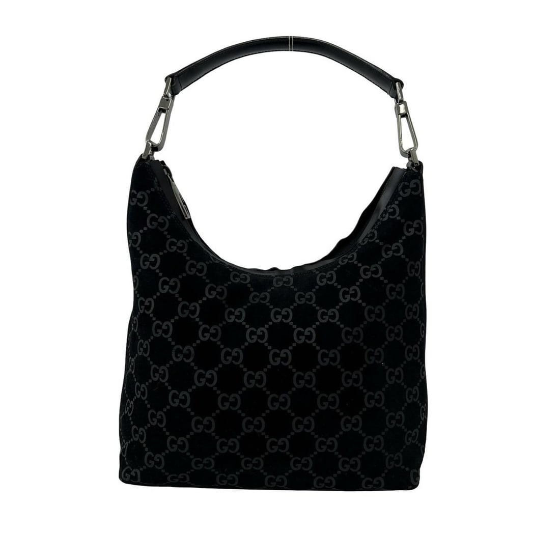 GUCCI GG Logo Leather Handbag, One-Shoulder Bag, Mini Tote Black, 39647 (1 of 11)