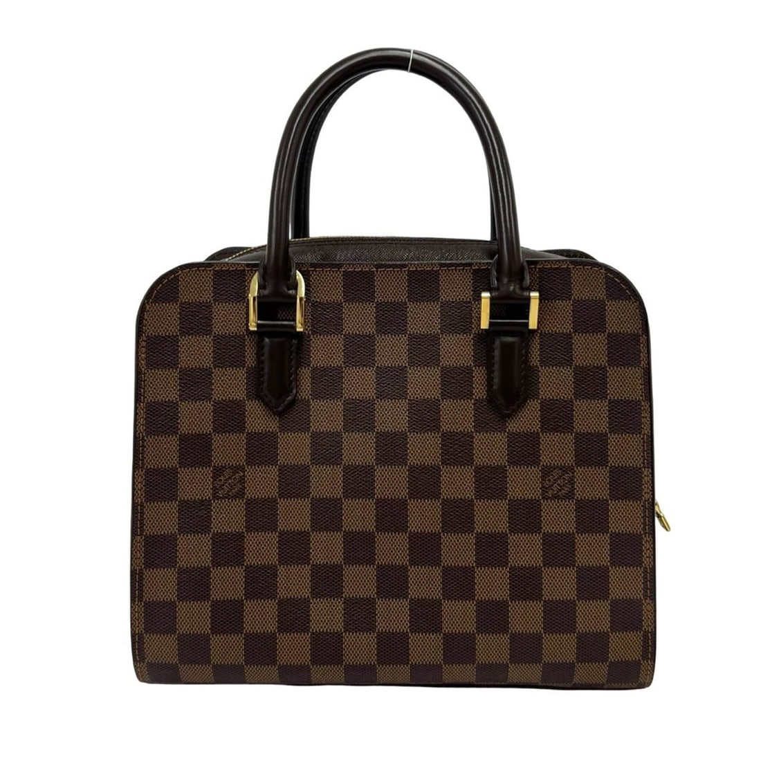 LOUIS VUITTON Vintage Triana Damier Leather Handbag Mini Boston Bag Brown 27190: --- Catalog ---Category: SizeSize (HxWxD): 22cm x 26.5cm x 10cm / 8.66'' x 10.43'' x 3.93''Category: DesignType: Boston bag, HandbagColor: BrownGender: WomenMaterial: Leather , PVC Category: GeneralBr
