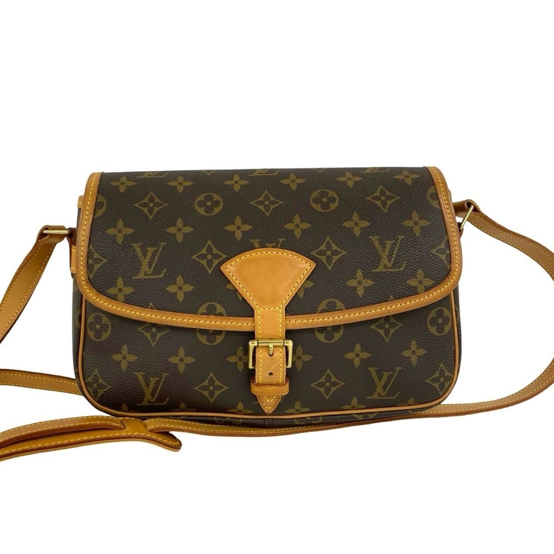 LOUIS VUITTON Sologne Monogram Logo Pattern Leather Shoulder Bag Pochette Brown 19665: --- Catalog ---Category: SizeSize (HxWxD): 18cm x 27cm x 8cm / 7.08'' x 10.62'' x 3.14''Category: DesignType: Pochette, Shoulder bagColor: BrownGender: WomenMaterial: Leather , PVC Category: GeneralBr