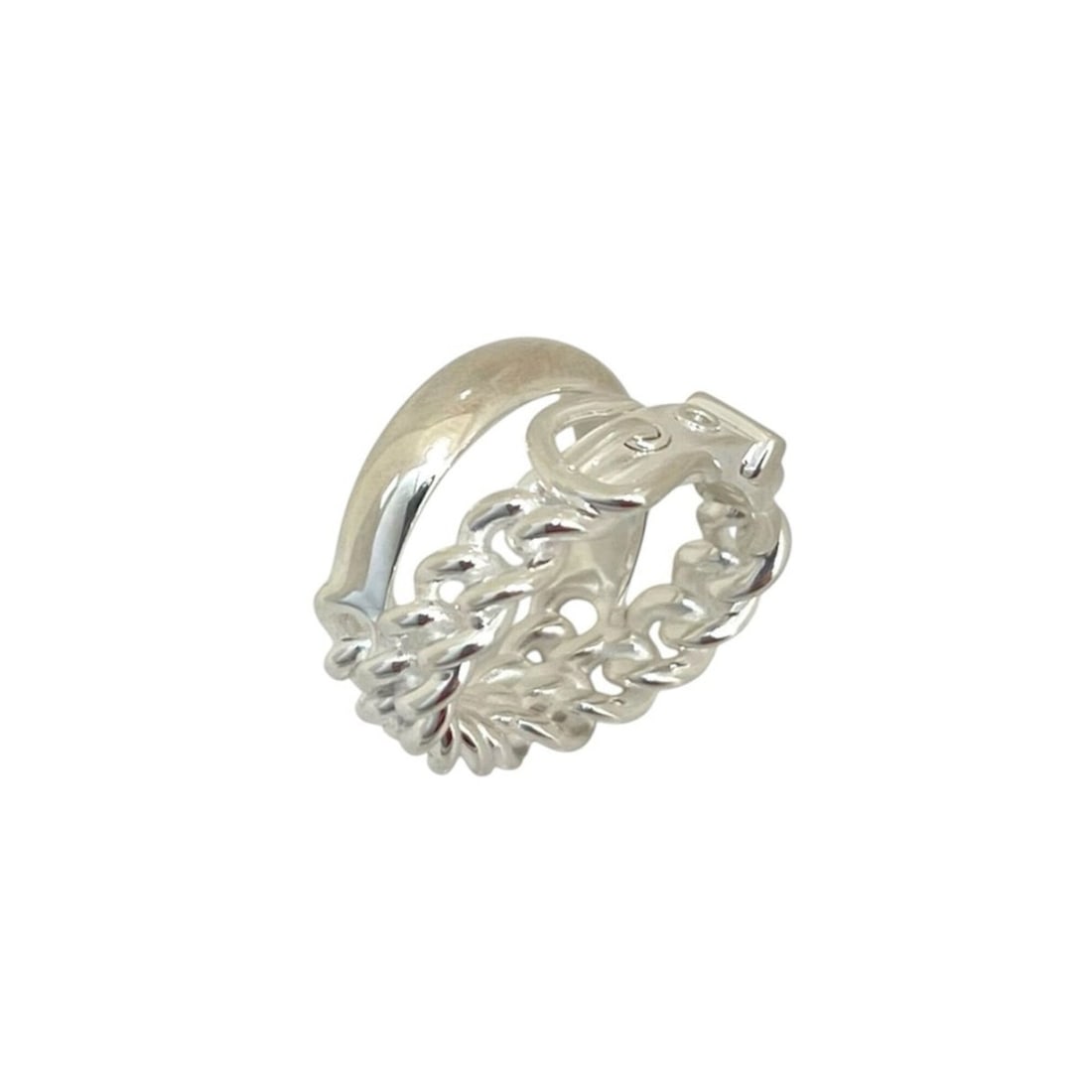 HERMES Boucles Sellier Inflexible Ring, Sterling Silver 925, Accessory, Item No. 48589 (1 of 7)
