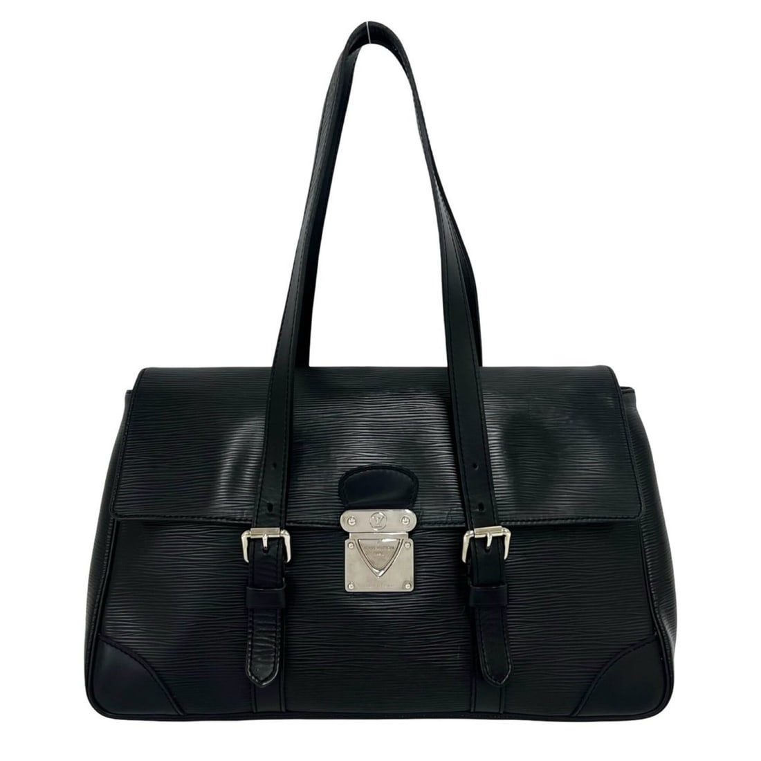 LOUIS VUITTON Louis Vuitton Segur MM Epi Leather Genuine Tote Bag Semi Shoulder Handbag Noir b36-9 (1 of 10)