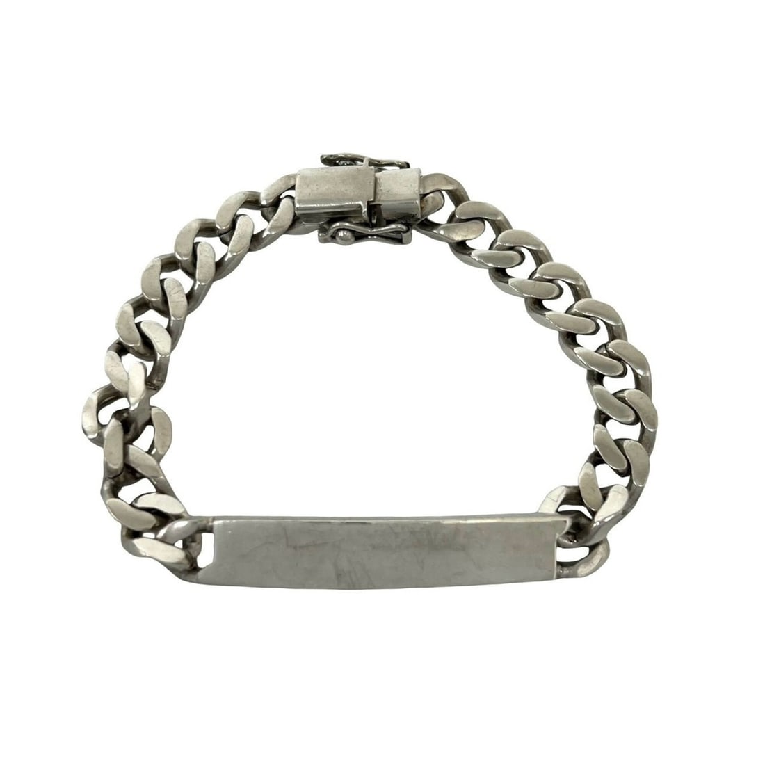 TIFFANY&Co. Tiffany Vintage ID Bracelet, Sterling Silver 925, Cuban Link Chain Bangle, Accessory, (1 of 6)