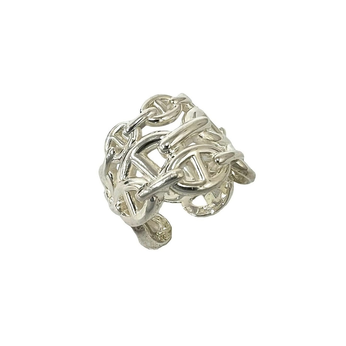 HERMES Hermes Enchainée GM Ring, Sterling Silver 925, Accessory, Men's & Women's, Silver, 33099: --- Catalog ---Category: SizeJP Size: 15US Size: 7.5Category: DesignType: Band ringColor: SilverGender: Men,WomenMaterial: Silver 925Category: GeneralBrand: Hermes--- Item List ---Section: ConditionRa