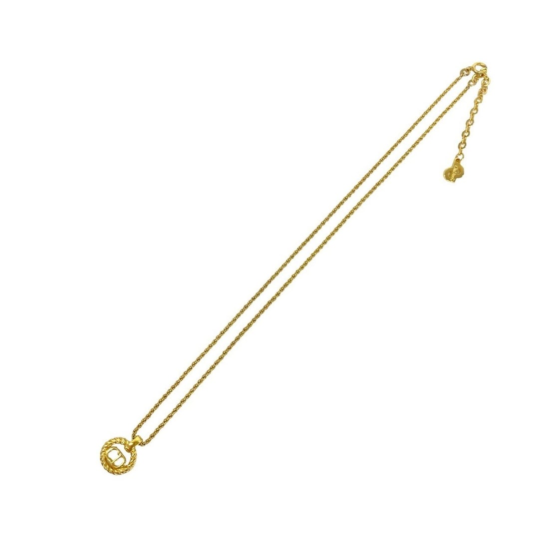 Christian Dior Vintage CD Logo Necklace GP Accessory Pendant Gold 633-7: --- Catalog ---Category: SizePendant Size: 15mm x 12mm / 0.59'' x 0.47''Neck Circumference: 39 cm - 44.5 cm / 15.35'' - 17.51''Category: DesignColor: GoldGender: WomenMaterial: Gold platingPendant Typ