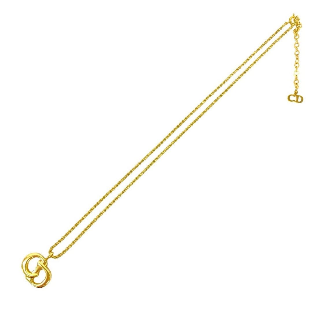 Christian Dior Vintage CD Logo Necklace GP Accessory Pendant Gold 172-1: --- Catalog ---Category: SizePendant Size: 16mm x 16mm / 0.62'' x 0.62''Neck Circumference: 38 cm - 43.4 cm / 14.96'' - 17.08''Category: DesignColor: GoldGender: WomenMaterial: Gold platingPendant Typ