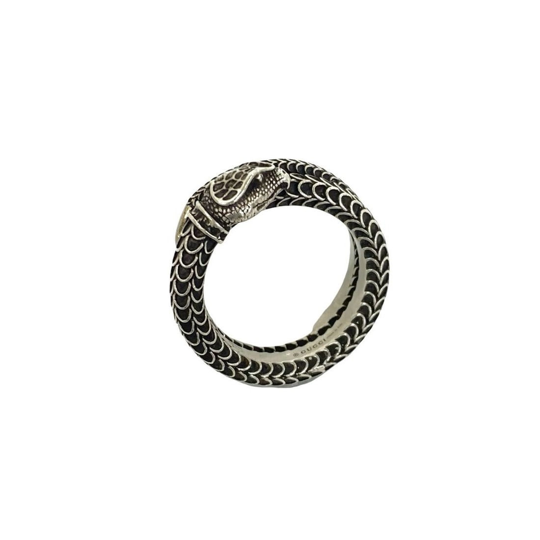 GUCCI Garden Snake Ring, Sterling Silver 925, Men's Accessory, 189-1 (1 of 6)