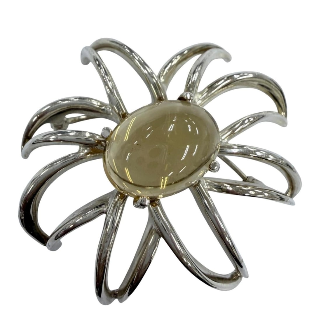 TIFFANY&Co. Tiffany Vintage 925 Citrine Fireworks Brooch, Silver Yellow, Weight 17.34g, Women's: --- Catalog ---Category: SizeSize (HxWxD): 5cm x 5cm / 1.96'' x 1.96''Category: DesignType: BroochColor: Silver, YellowStone: CitrineGender: WomenMaterial: Silver 925Category: GeneralBrand: Tiffany---