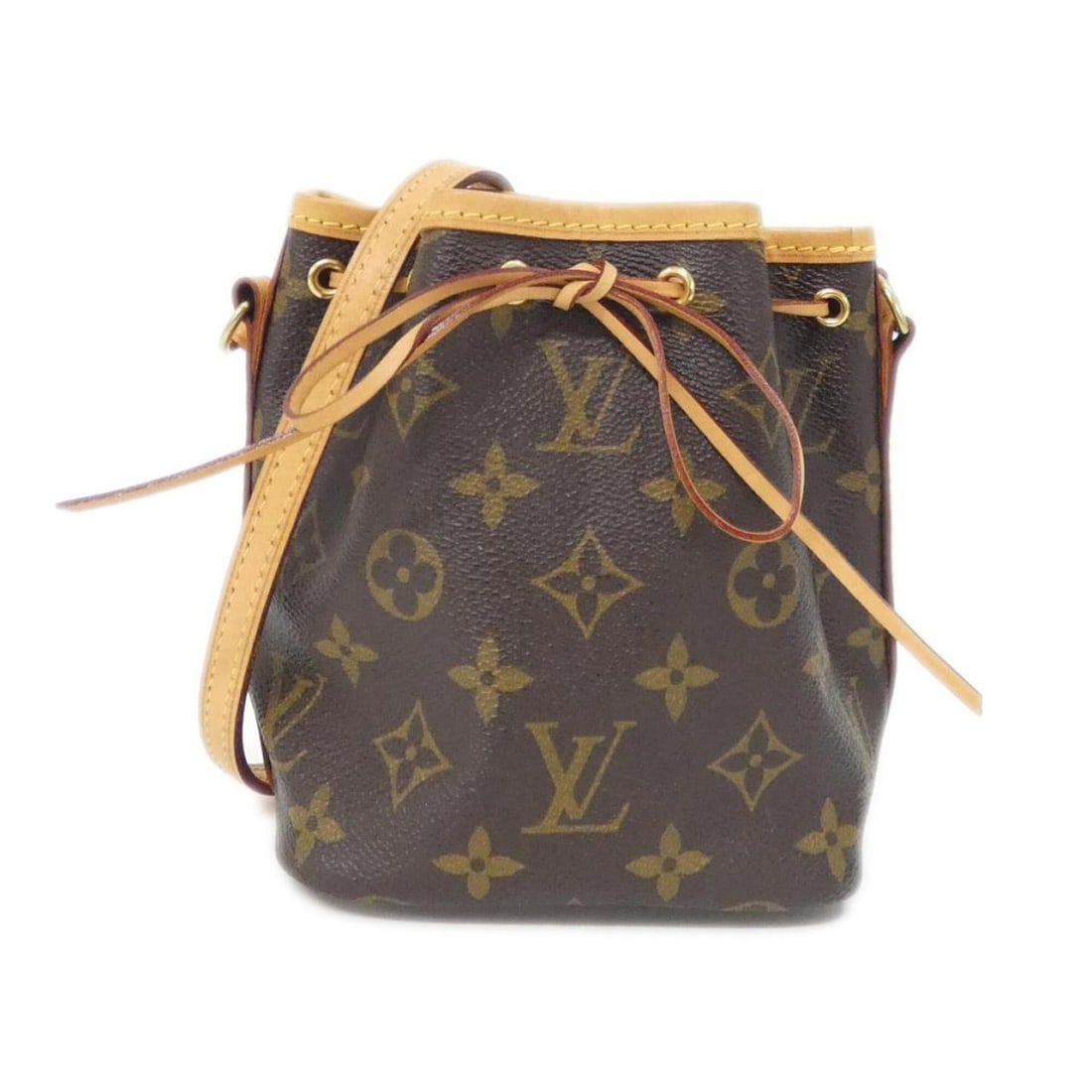 Louis Vuitton Monogram Nano Noé M41346 Shoulder Bag: --- Catalog ---Category: SizeSize (HxWxD): 15cm x 13cm x 10cm / 5.9'' x 5.11'' x 3.93''Category: DesignType: Shoulder bagColor: MarronGender: WomenMaterial: Coated canvas Hardware Color: