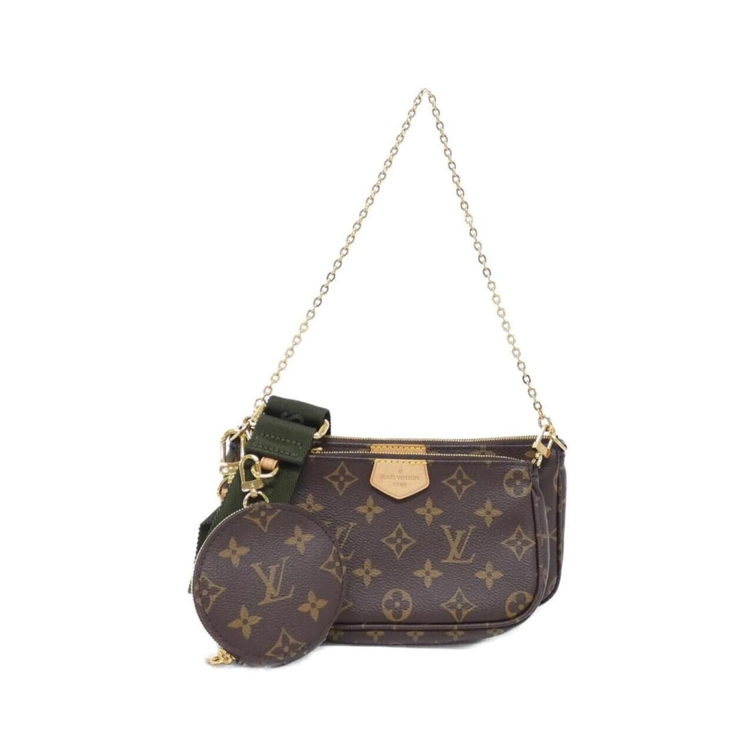 Louis Vuitton Monogram Multi Pochette Accessoires M44813 Shoulder Bag: --- Catalog ---Category: SizeSize (HxWxD): 14cm x 24cm x 4cm / 5.51'' x 9.44'' x 1.57''Category: DesignType: Pochette, Pouch, Shoulder bagColor: Khaki, MarronGender: WomenMaterial: Coated canvas