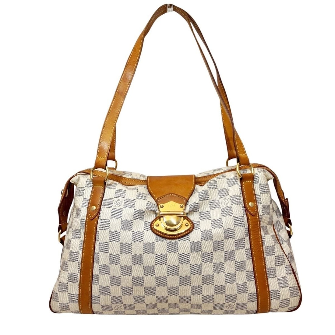 Louis Vuitton Azur Streza PM Tote Bag, Damier Canvas, N42220: --- Catalog ---Category: SizeSize (HxWxD): 26cm x 38cm x 15cm / 10.23'' x 14.96'' x 5.9''Handle Length: 60cm / 23.62''Category: DesignType: Tote bagColor: WhiteGender: WomenClosure: ZipperMaterial: Da