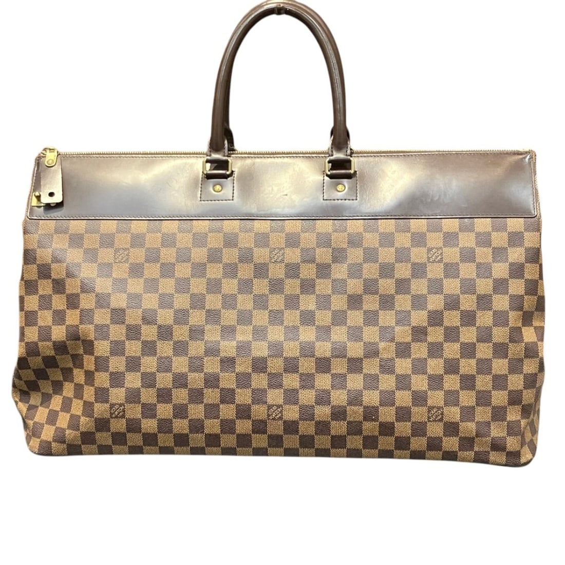 Louis Vuitton Greenwich GM Boston Bag, Damier Toile Leather, N41155: --- Catalog ---Category: SizeSize (HxWxD): 32cm x 55cm x 27cm / 12.59'' x 21.65'' x 10.62''Handle Length: 40cm / 15.74''Category: DesignType: Boston bagColor: Brown, Damier CanvasGender: WomenClosure: