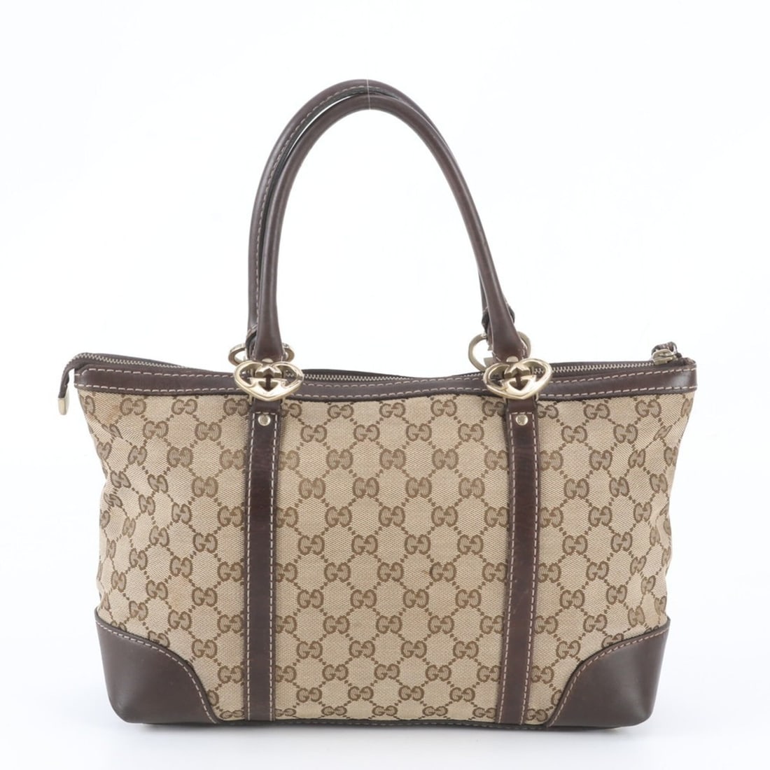 Gucci GG Canvas Lovely Heart 257069 Tote Bag Handbag Shoulder for Women: --- Catalog ---Category: SizeSize (HxWxD): 22cm x 32cm x 12cm / 8.66'' x 12.59'' x 4.72''Category: DesignType: Handbag, Shoulder bag, Tote bagColor: Beige, BrownGender: WomenMaterial: Leather , Canvas
