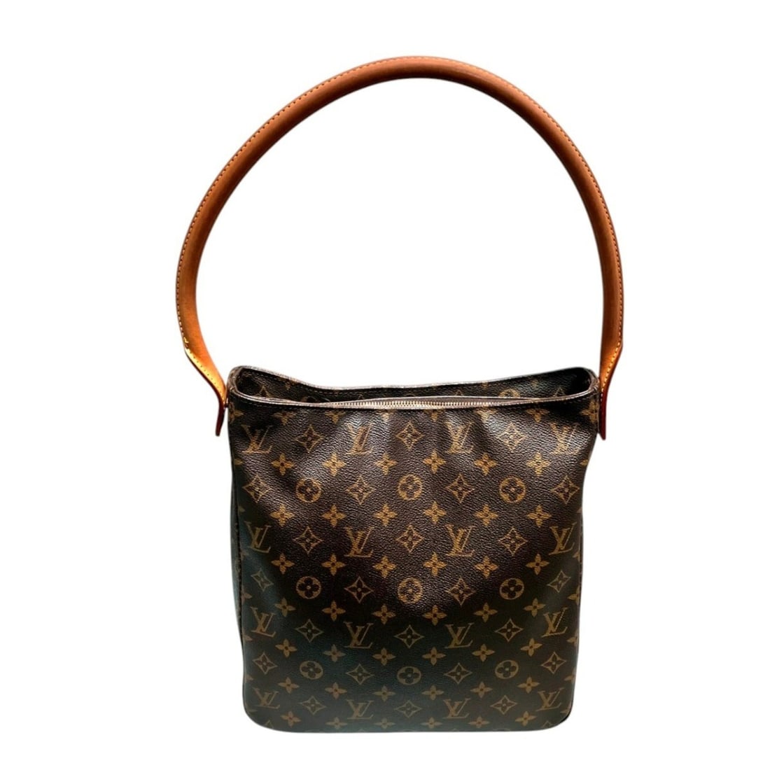 Louis Vuitton Looping GM Shoulder Bag, Monogram Canvas, M51145: --- Catalog ---Category: SizeSize (HxWxD): 30cm x 27cm x 11cm / 11.81'' x 10.62'' x 4.33''Handle Length: 60cm / 23.62''Category: DesignType: Shoulder bagColor: BrownGender: WomenClosure: ZipperMateria