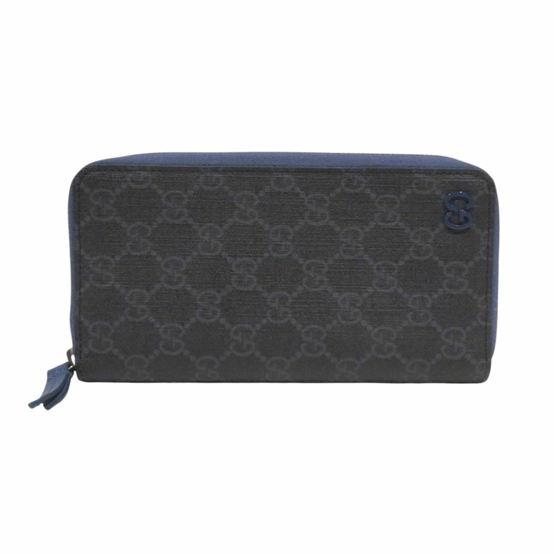 Gucci Zip-Around Wallet, Long GG Supreme, Supreme x Leather, 822051: --- Catalog ---Category: SizeSize (HxWxD): 11cm x 19cm x 2.3cm / 4.33'' x 7.48'' x 0.9''Category: DesignType: Long wallet (bi-fold)Color: Black, BlueGender: MenMaterial: GG Supreme Category: GeneralLi