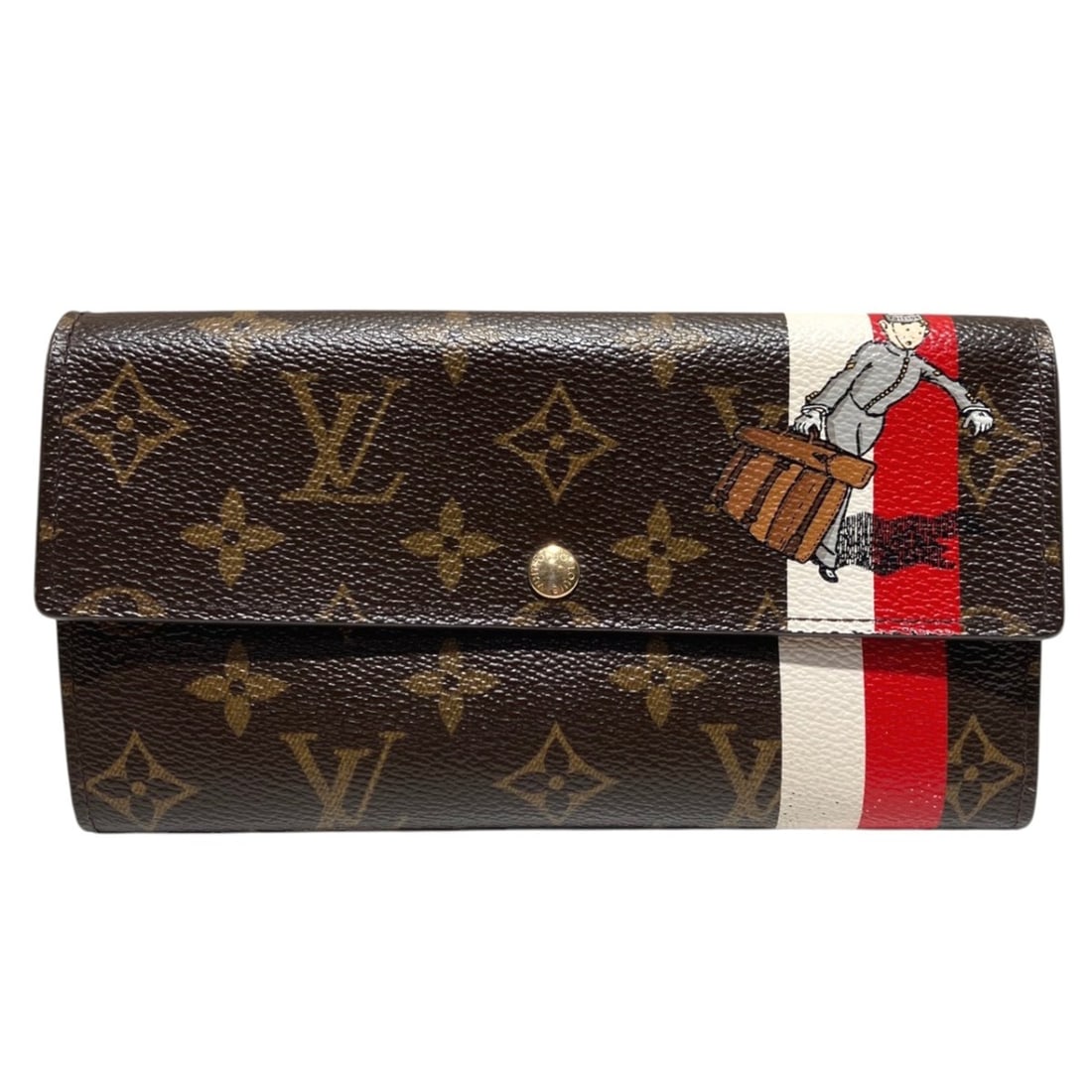 Louis Vuitton Portefeuille Sarah Bellboy Long Wallet, Monogram Canvas, M60034: --- Catalog ---Category: SizeSize (HxWxD): 10cm x 19cm x 2cm / 3.93'' x 7.48'' x 0.78''Category: DesignType: Long wallet (bi-fold)Color: BrownGender: WomenMaterial: Monogram Category: GeneralLine: Mon