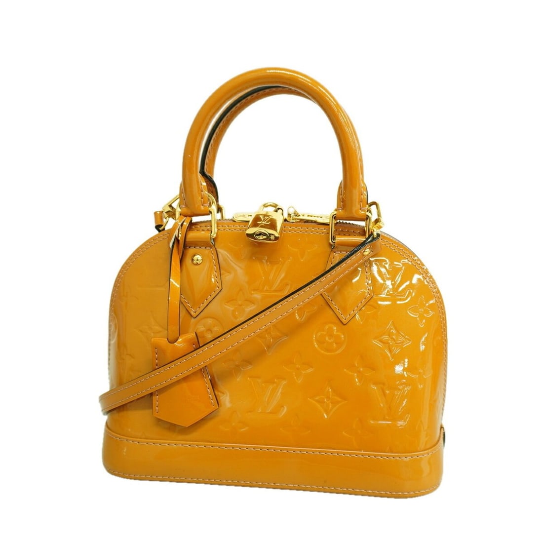 Louis Vuitton Alma BB Vernis Handbag M91585 Rose Velour 2-way bag for women: --- Catalog ---Category: SizeSize (HxWxD): 17.5cm x 24cm x 12cm / 6.88'' x 9.44'' x 4.72''Category: DesignType: HandbagColor: Rose veloursGender: WomenCategory: GeneralMPN: M91585Brand: Louis Vuitton-