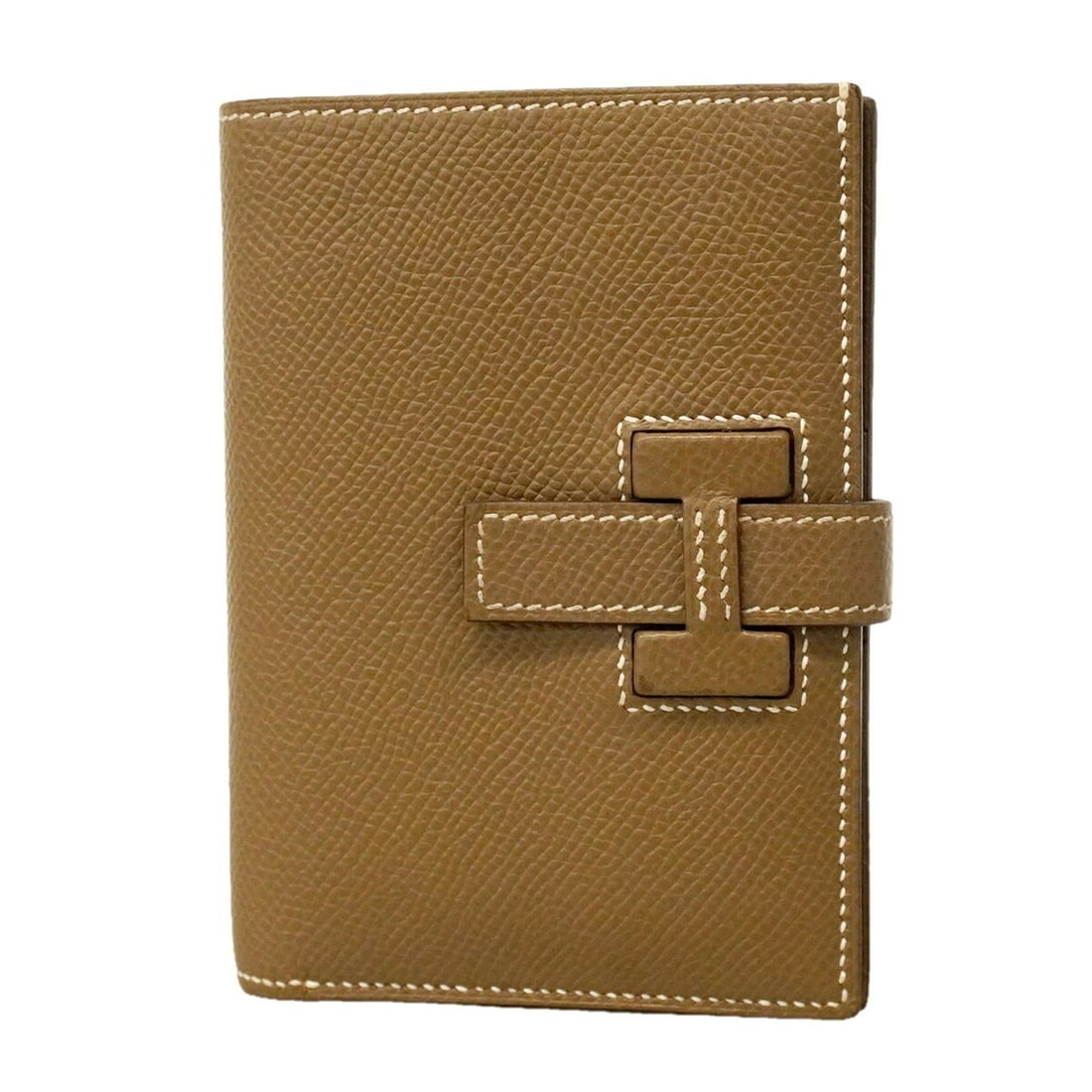 Hermes Passant Compact Wallet, Veau Epsom Leather, Etoupe, W Stamp, Women's (1 of 8)
