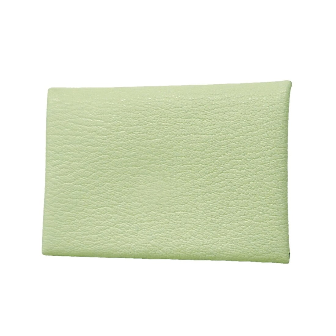 Hermes Calvi Duo Chevre Mysore Vert Fizz Wallet/Coin Case, Mint, B Stamp, Women's: --- Catalog ---Category: SizeSize (HxWxD): 7.5cm x 10.5cm x 2cm / 2.95'' x 4.13'' x 0.78''Category: DesignType: Coin purse/coin caseColor: Mint greenGender: WomenMaterial: Chevre myzore leather Catego
