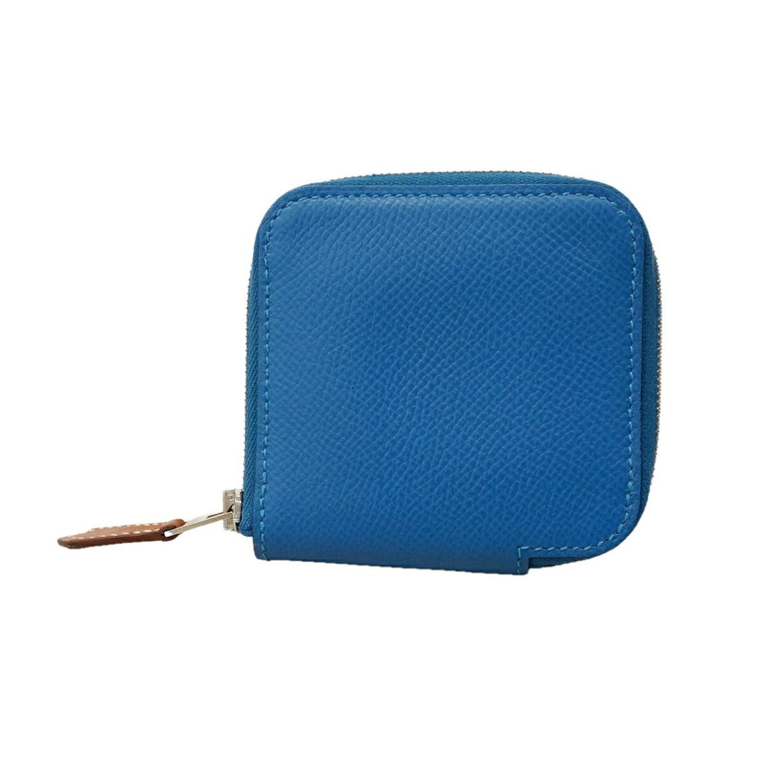 Hermes Azap Compact Mini Silk In Wallet/Coin Case, Veau Epsom Leather, Blue Zanzibar, Z Stamp,: --- Catalog ---Category: SizeSize (HxWxD): 7.5cm x 8cm x 1.5cm / 2.95'' x 3.14'' x 0.59''Category: DesignType: Coin purse/coin caseColor: BlueGender: WomenMaterial: Leather Leather/Fur Type: Epsom lea