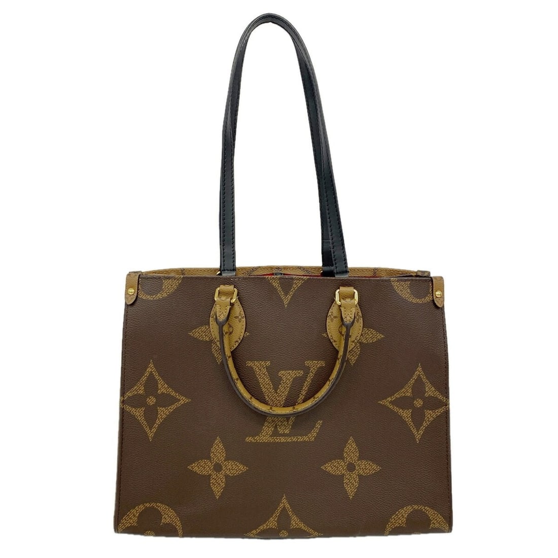 Louis Vuitton Monogram Giant Reverse OnTheGo MM Tote Bag M45321 Brown 2-way bag for women: --- Catalog ---Category: SizeSize (HxWxD): 27cm x 34cm x 15cm / 10.62'' x 13.38'' x 5.9''Category: DesignType: Tote bagColor: BrownGender: WomenCategory: GeneralMPN: M45321Brand: Louis Vuitton--- Item