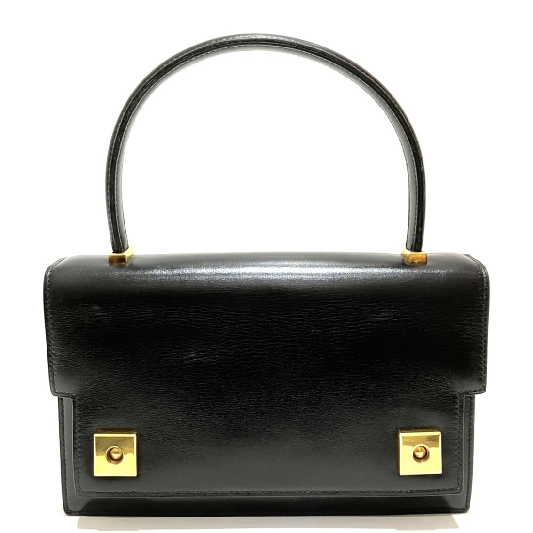 Hermes Piano Handbag, Box Calf Leather: --- Catalog ---Category: SizeSize (HxWxD): 14cm x 21.5cm x 2.5cm / 5.51'' x 8.46'' x 0.98''Handle Length: 22cm / 8.66''Category: DesignType: HandbagColor: BlackGender: WomenMaterial: Box calf leather 