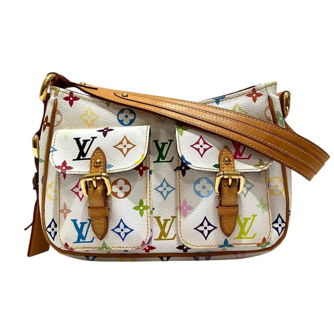 Louis Vuitton Lodge PM Shoulder Bag, Monogram Multicolor, Canvas, M40053: --- Catalog ---Category: SizeStrap Drop: 24cm / 9.44''Size (HxWxD): 17.5cm x 26cm x 8cm / 6.88'' x 10.23'' x 3.14''Strap Length: 54cm / 21.25''Category: DesignType: Shoulder bagColor: Multi-colorGende